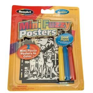 New 2002 Rose Art Mini Fuzzy Posters Animals